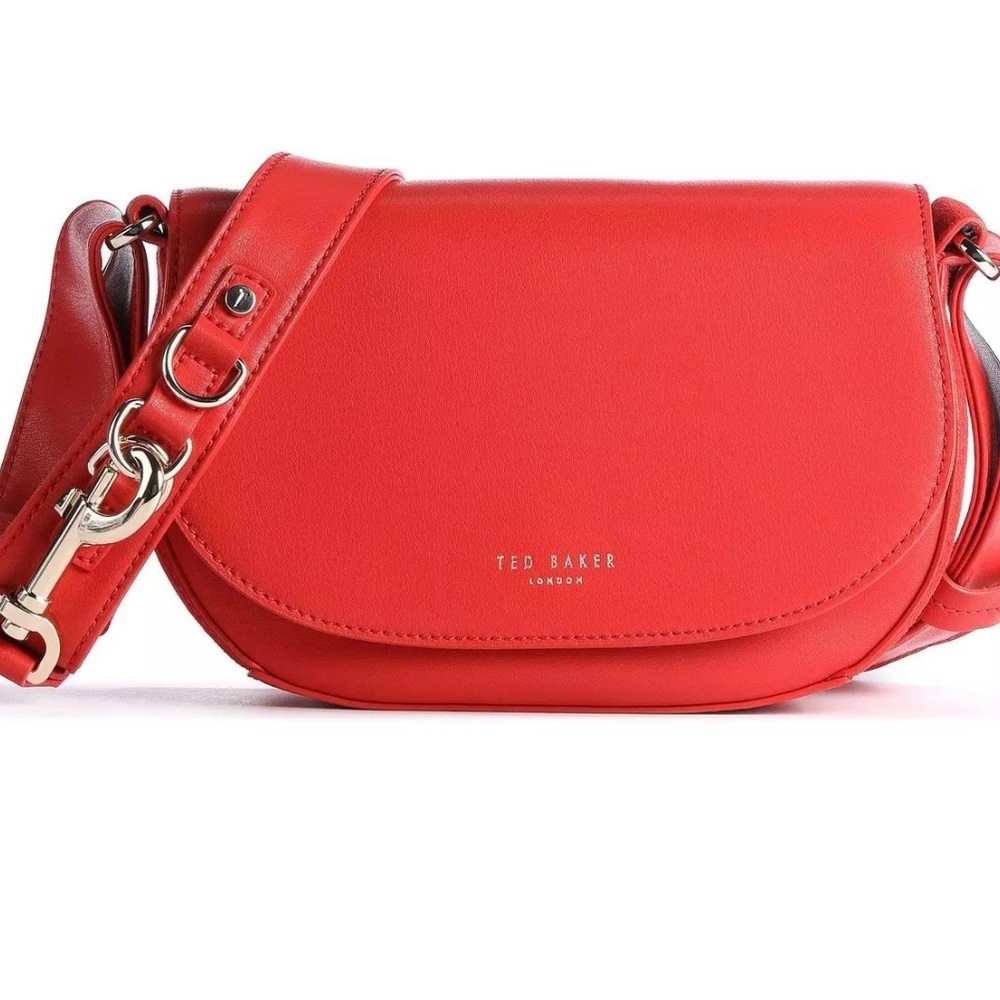 TED BAKER LONDON Equina Red leather & suede Crossbody/shoulder bag/purse